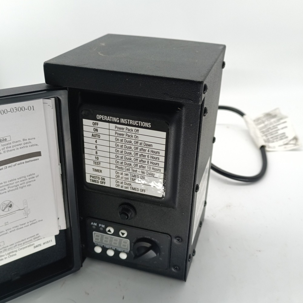 Malibu 300W Low Voltage Landscape Lighting Transformer Timer 8100-0300-01 a10